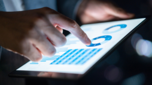 Person using tablet - NuOrder Competitors