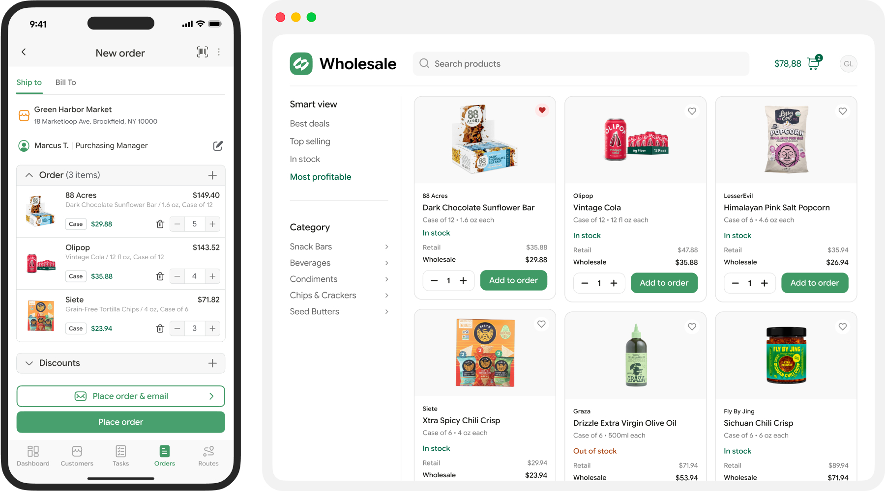 SimplyDepo mobile order taking workflow