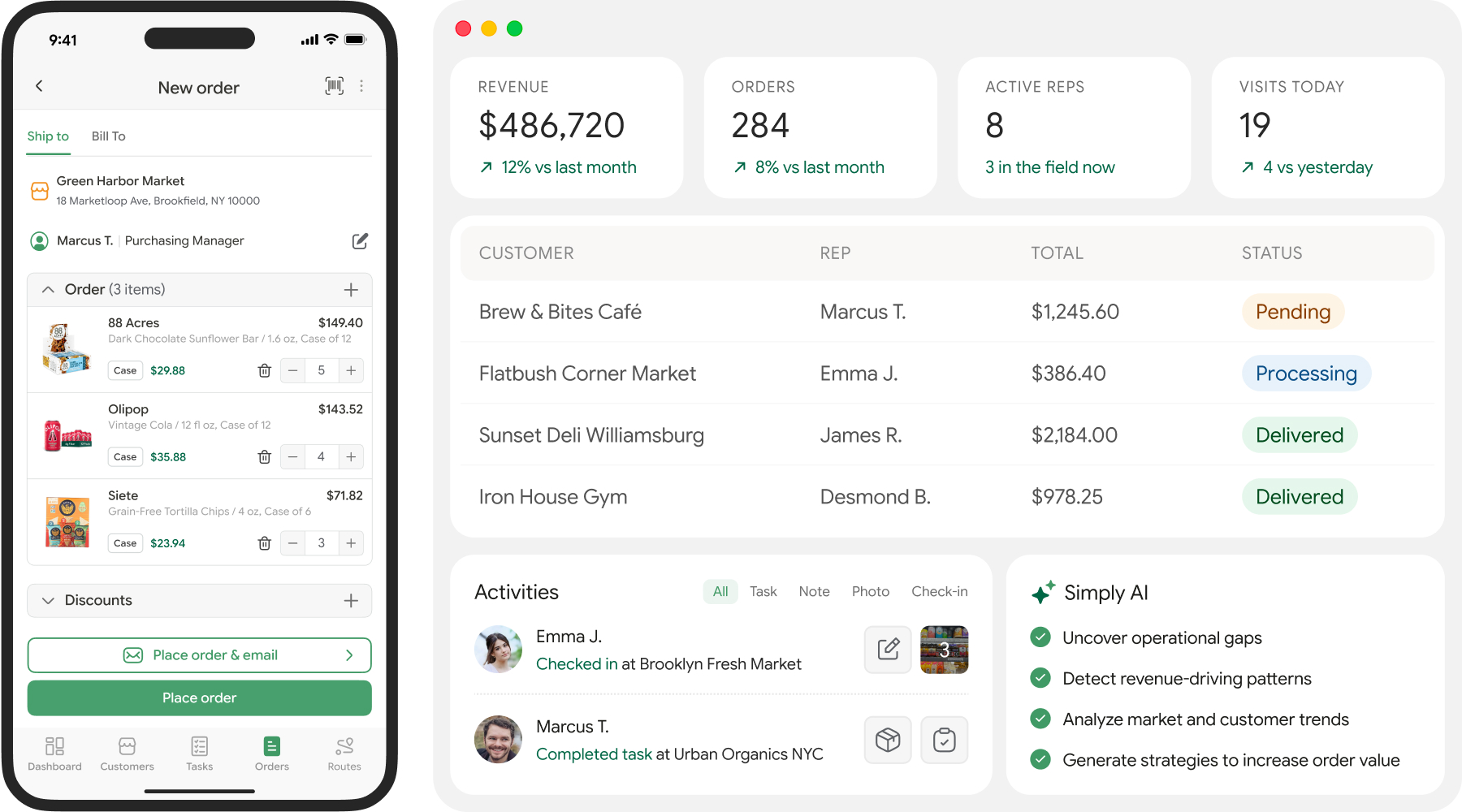 SimplyDepo customer management workflow